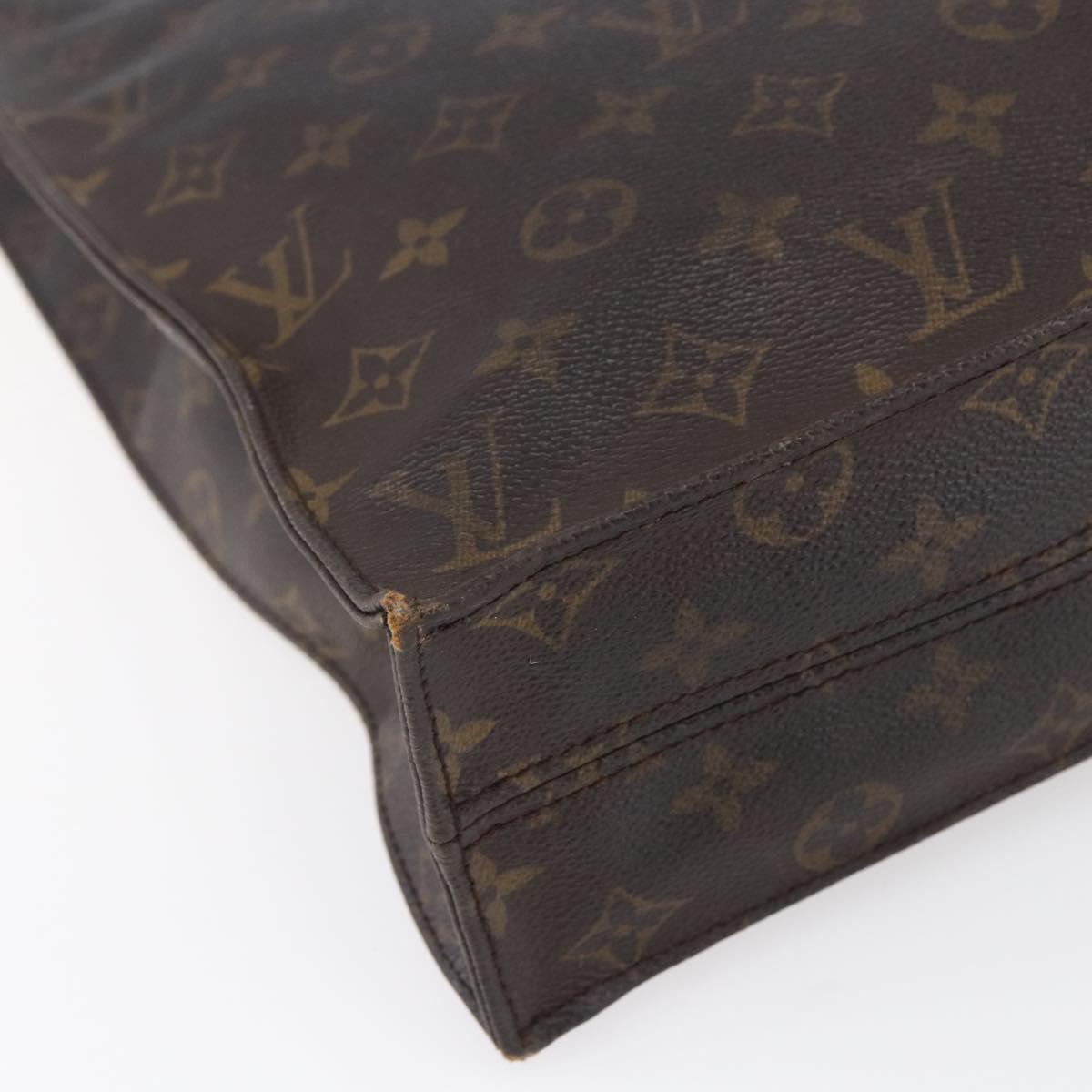LOUIS VUITTON Monogram Sac Plat Hand Bag M51140 LV Auth bs30690