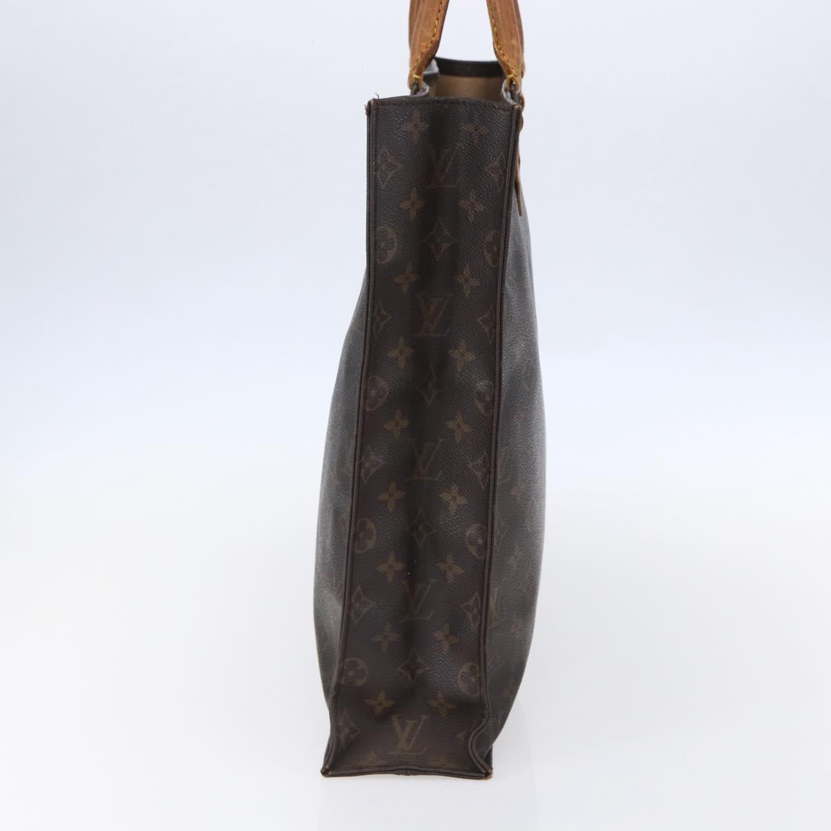 LOUIS VUITTON Monogram Sac Plat Hand Bag M51140 LV Auth bs30690