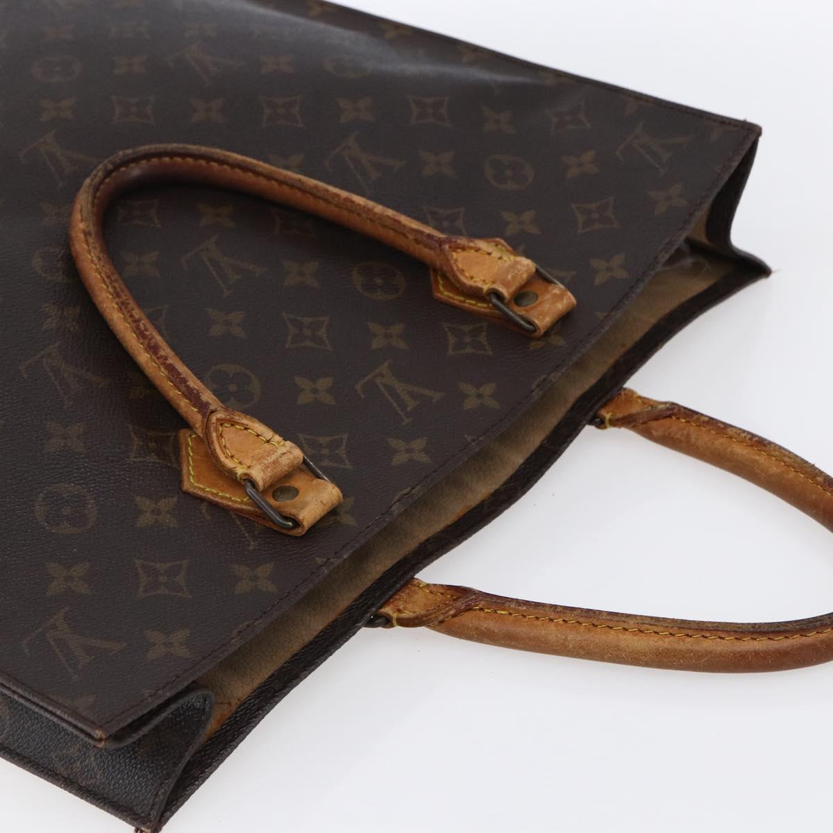 LOUIS VUITTON Monogram Sac Plat Hand Bag M51140 LV Auth bs30690