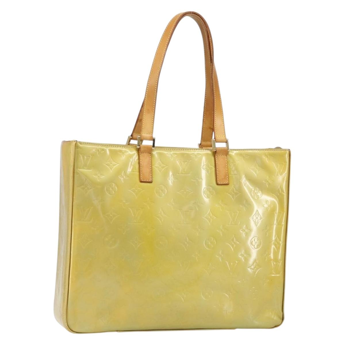 LOUIS VUITTON Monogram Vernis Columbus Tote Bag Gris M91028 LV Auth bs30693