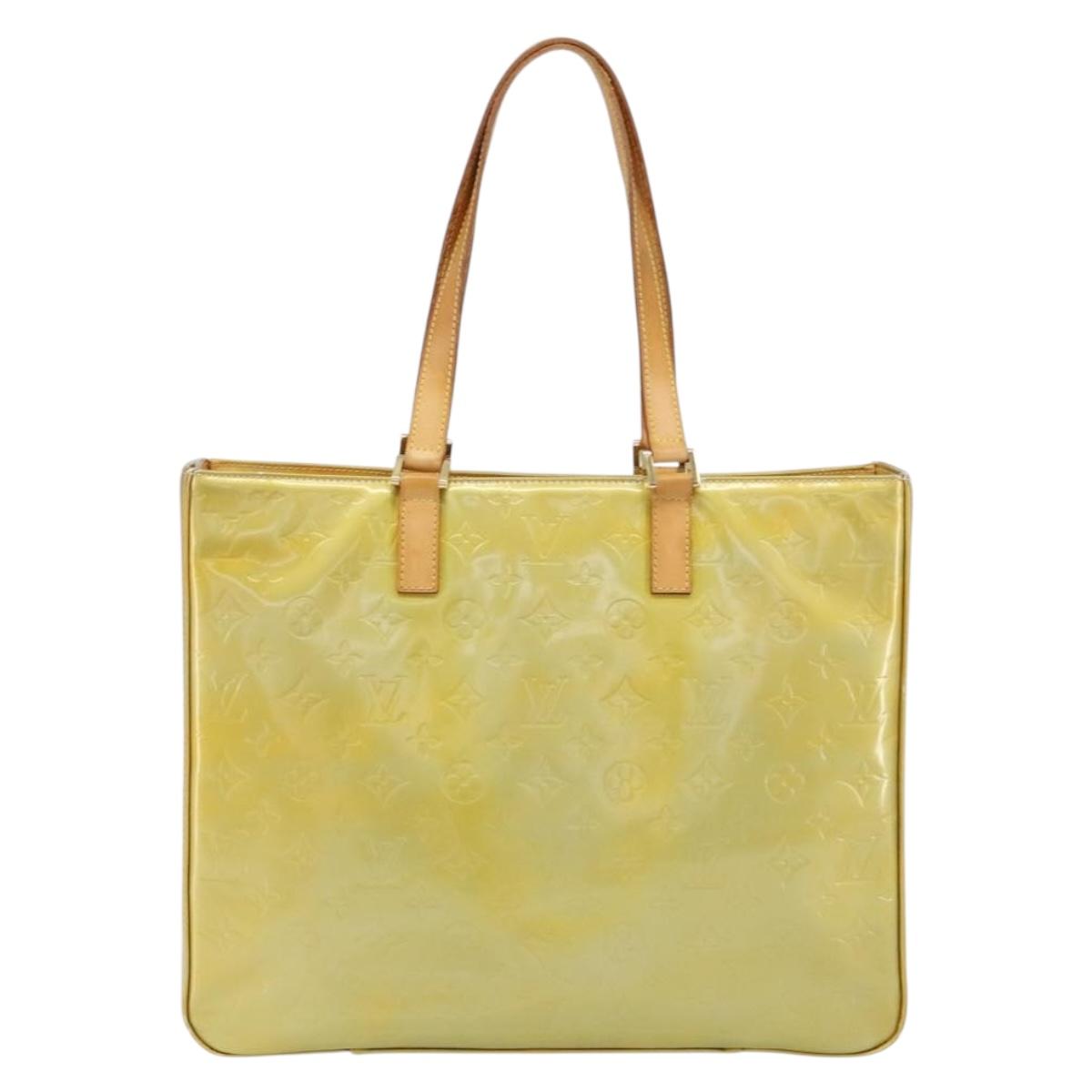 LOUIS VUITTON Monogram Vernis Columbus Tote Bag Gris M91028 LV Auth bs30693