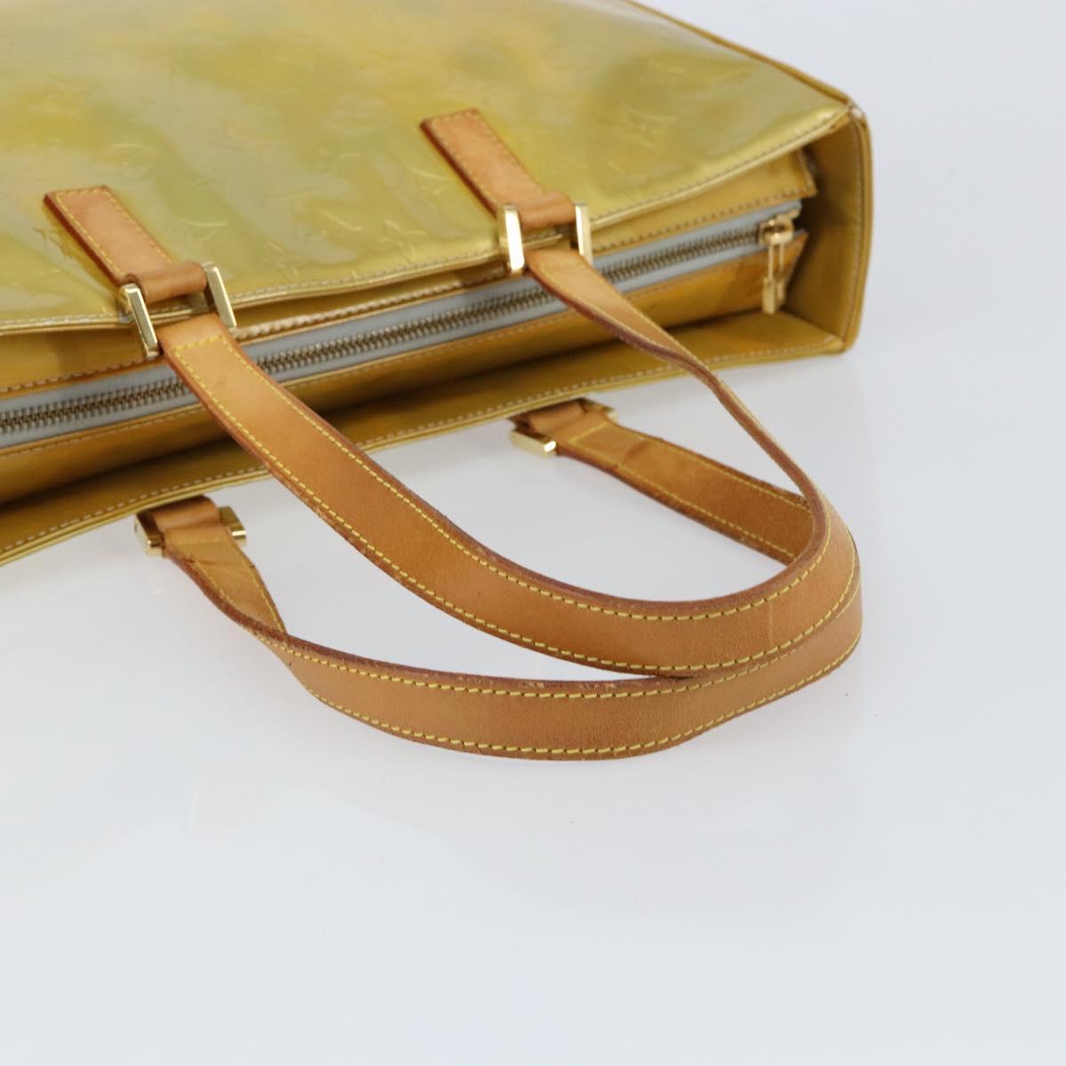 LOUIS VUITTON Monogram Vernis Columbus Tote Bag Gris M91028 LV Auth bs30693