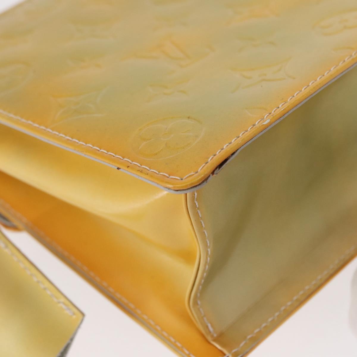 LOUIS VUITTON Monogram Vernis Spring Street Hand Bag Gris M91029 LV Auth bs30694