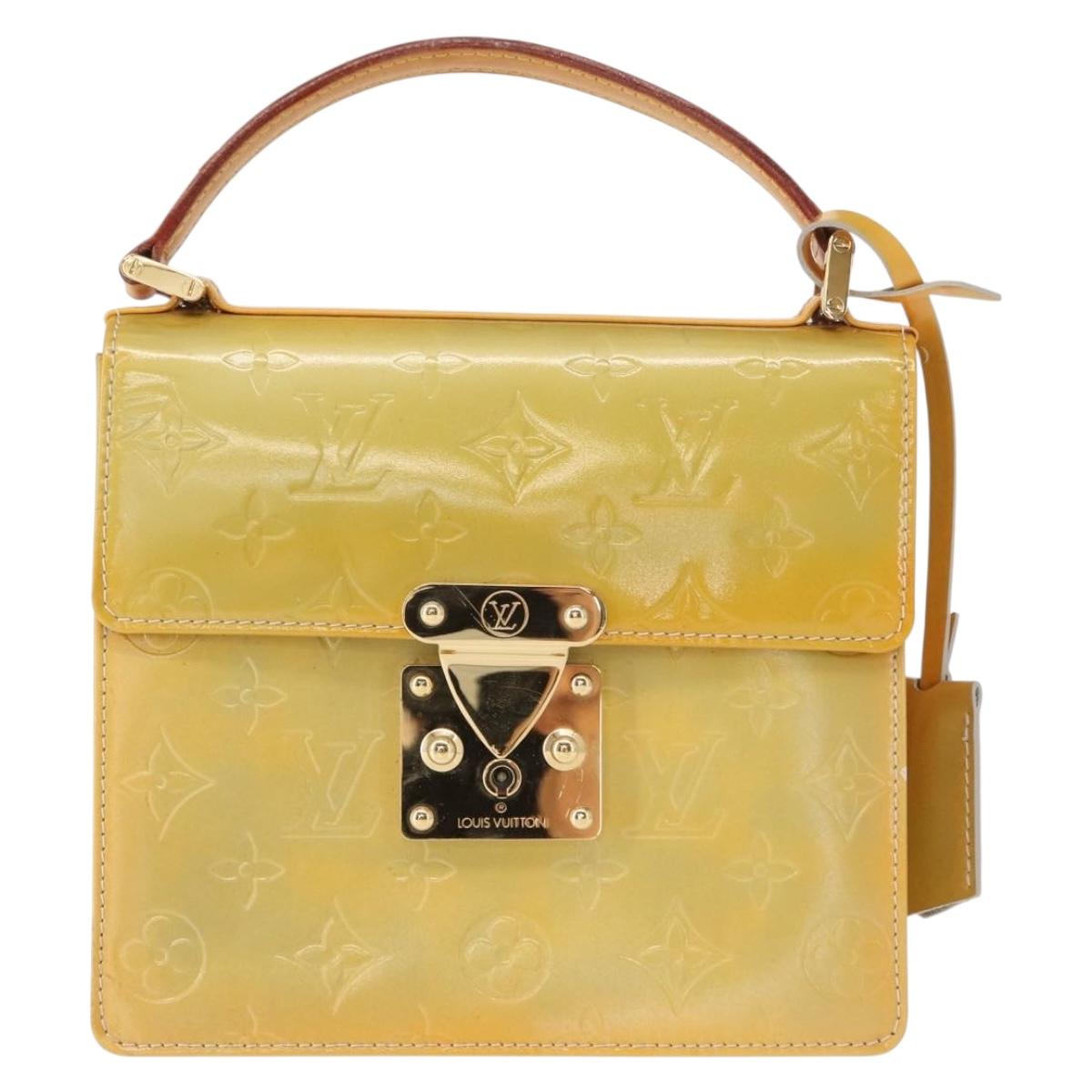 LOUIS VUITTON Monogram Vernis Spring Street Hand Bag Gris M91029 LV Auth bs30694