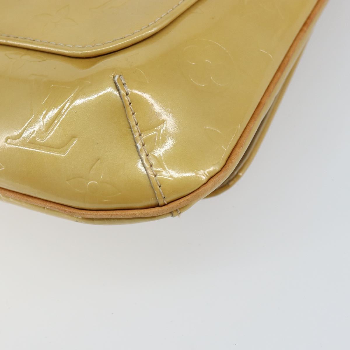 LOUIS VUITTON Monogram Vernis Thompson Street Bag Beige M91301 LV Auth bs30695