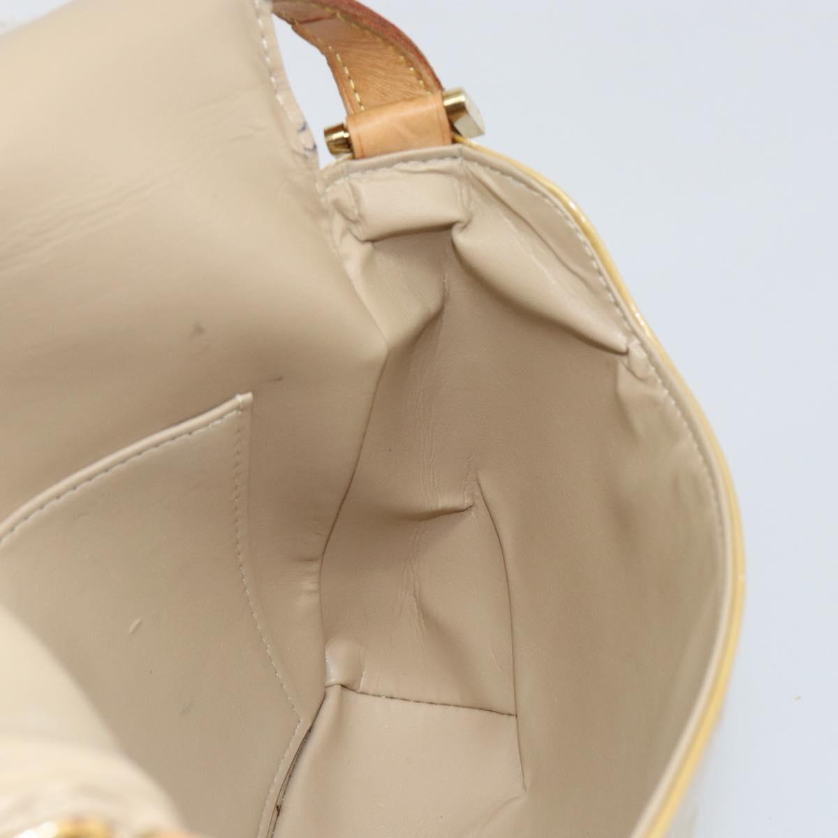 LOUIS VUITTON Monogram Vernis Thompson Street Bag Beige M91301 LV Auth bs30695