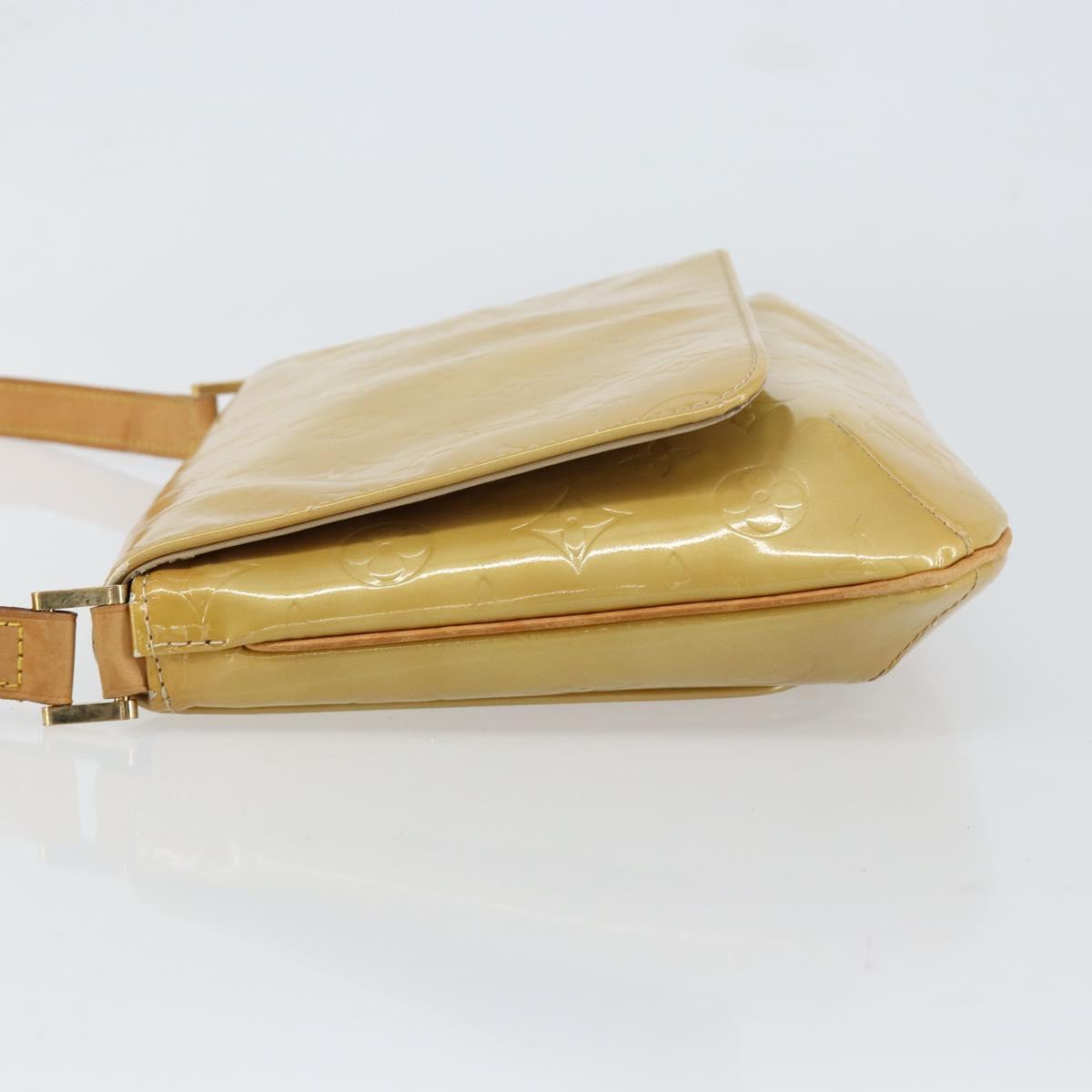 LOUIS VUITTON Monogram Vernis Thompson Street Bag Beige M91301 LV Auth bs30695