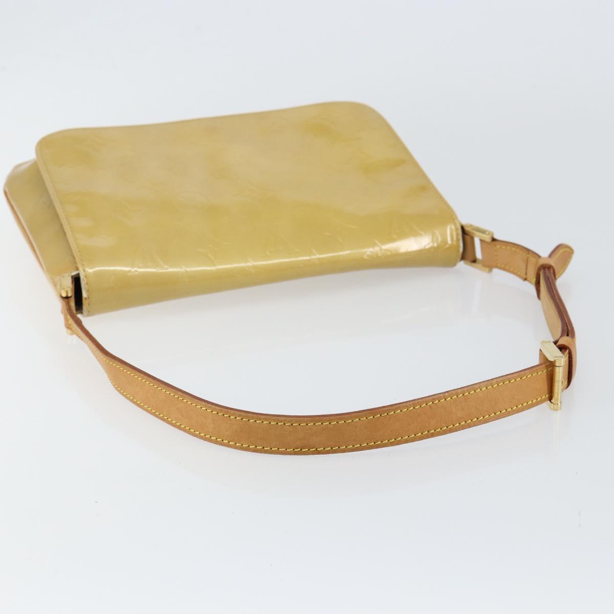 LOUIS VUITTON Monogram Vernis Thompson Street Bag Beige M91301 LV Auth bs30695