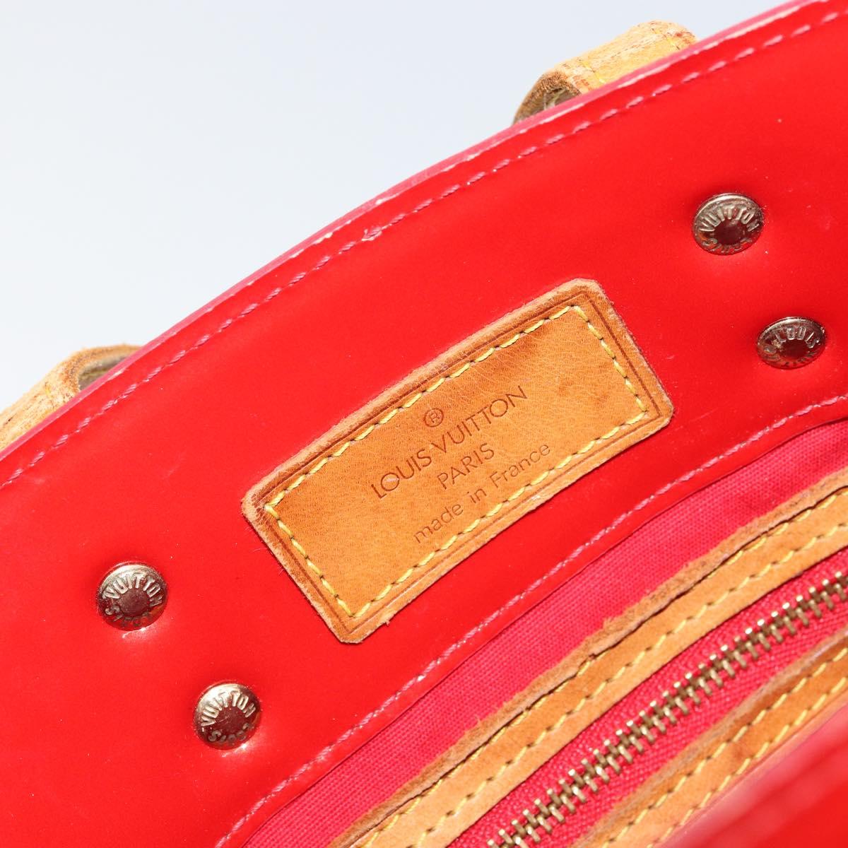 LOUIS VUITTON Monogram Vernis Reade PM Hand Bag Red Rouge M91088 LV Auth bs30698