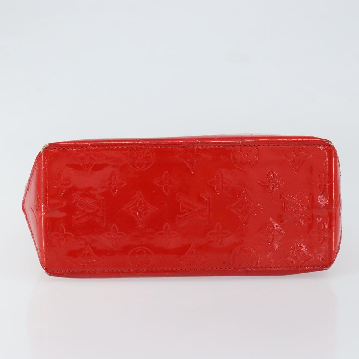 LOUIS VUITTON Monogram Vernis Reade PM Hand Bag Red Rouge M91088 LV Auth bs30698