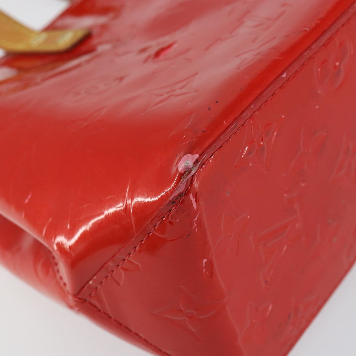LOUIS VUITTON Monogram Vernis Reade PM Hand Bag Red Rouge M91088 LV Auth bs30699