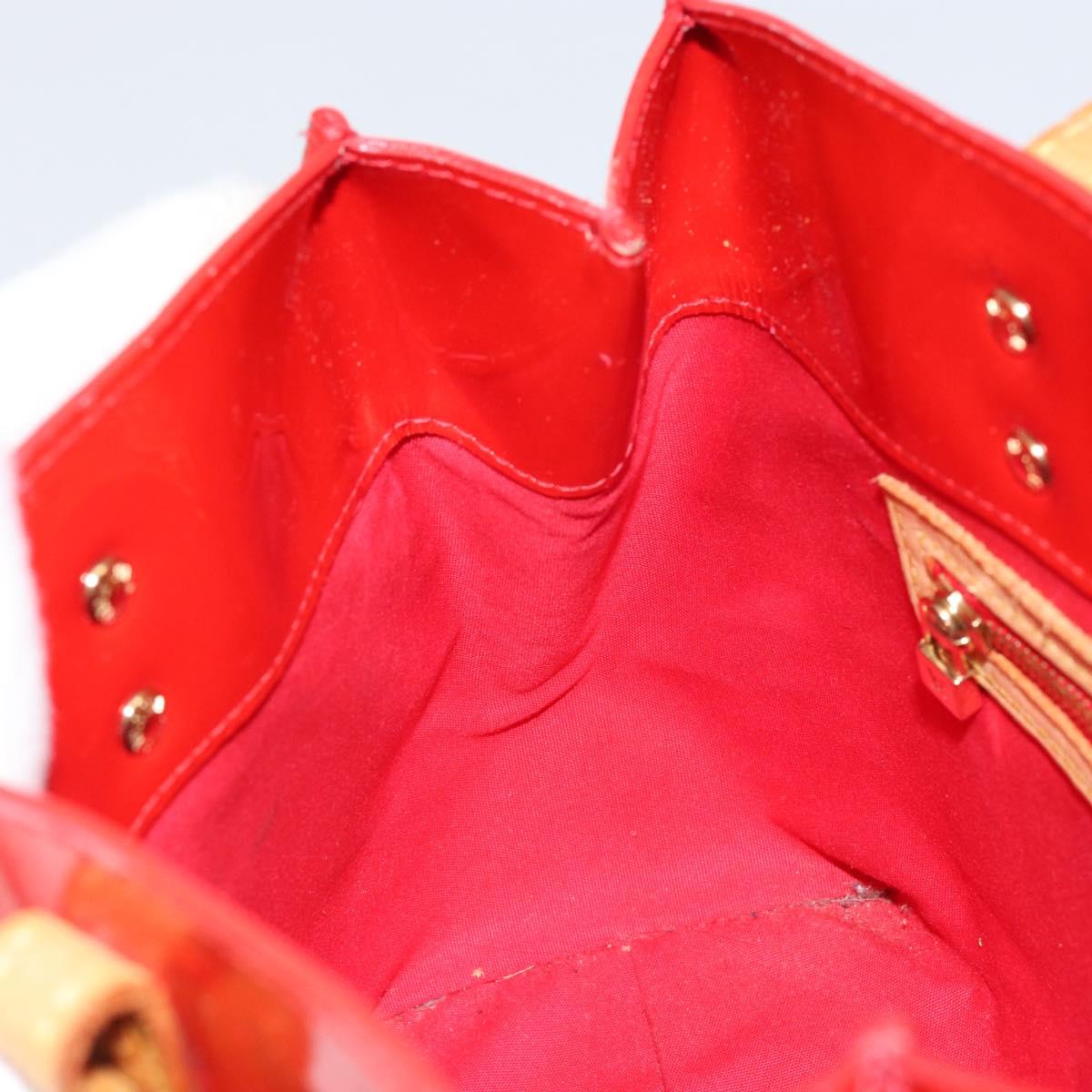LOUIS VUITTON Monogram Vernis Reade PM Hand Bag Red Rouge M91088 LV Auth bs30699