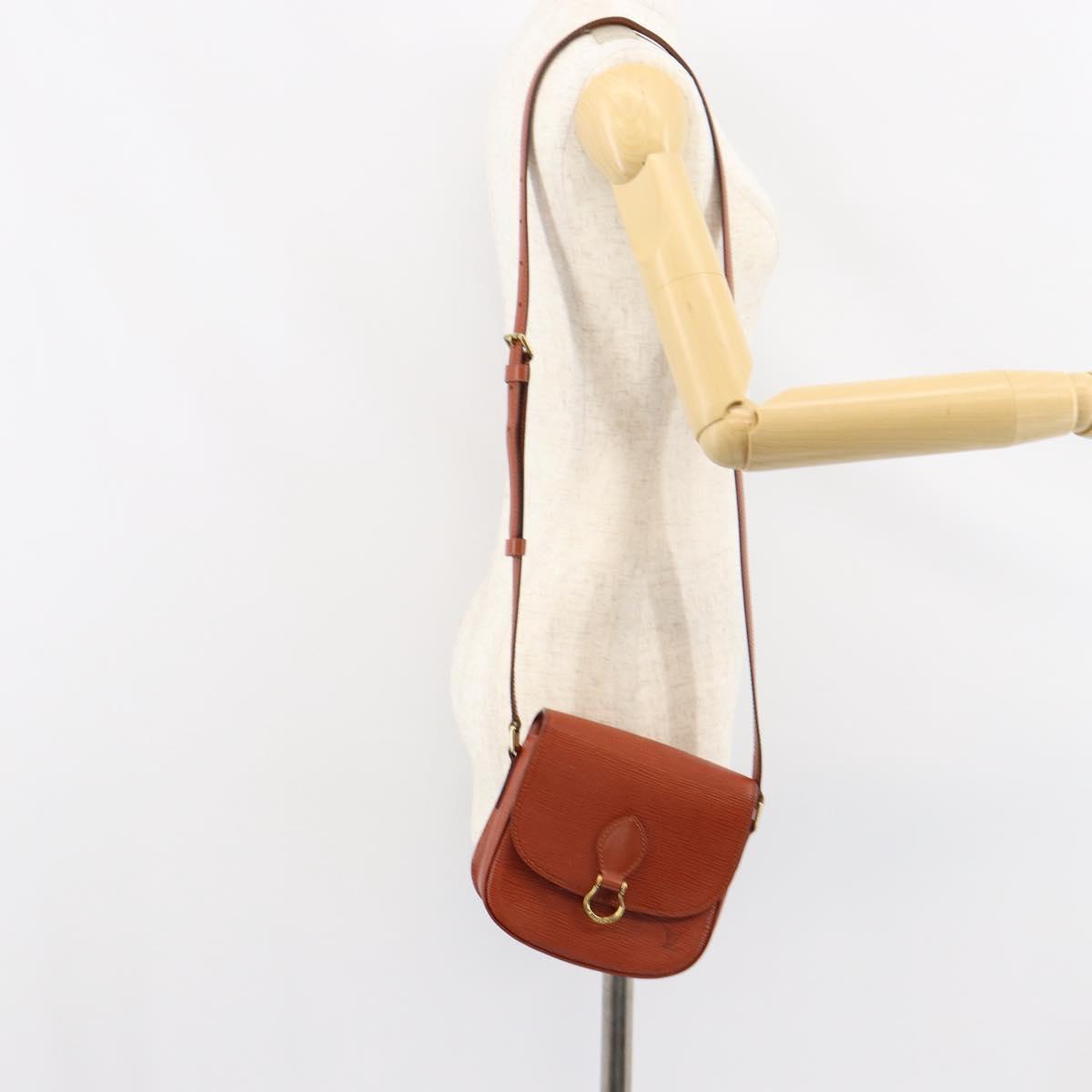 LOUIS VUITTON Epi Saint Cloud PM Shoulder Bag Brown M52213 LV Auth bs30702