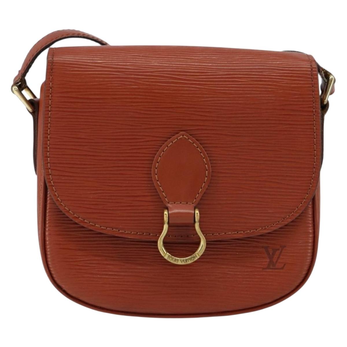 LOUIS VUITTON Epi Saint Cloud PM Shoulder Bag Brown M52213 LV Auth bs30702