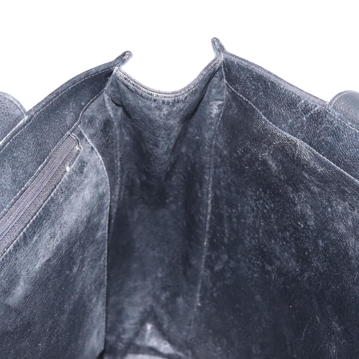 CHANEL COCO Mark Tote Bag Caviar Skin Black Gold CC Auth bs30707