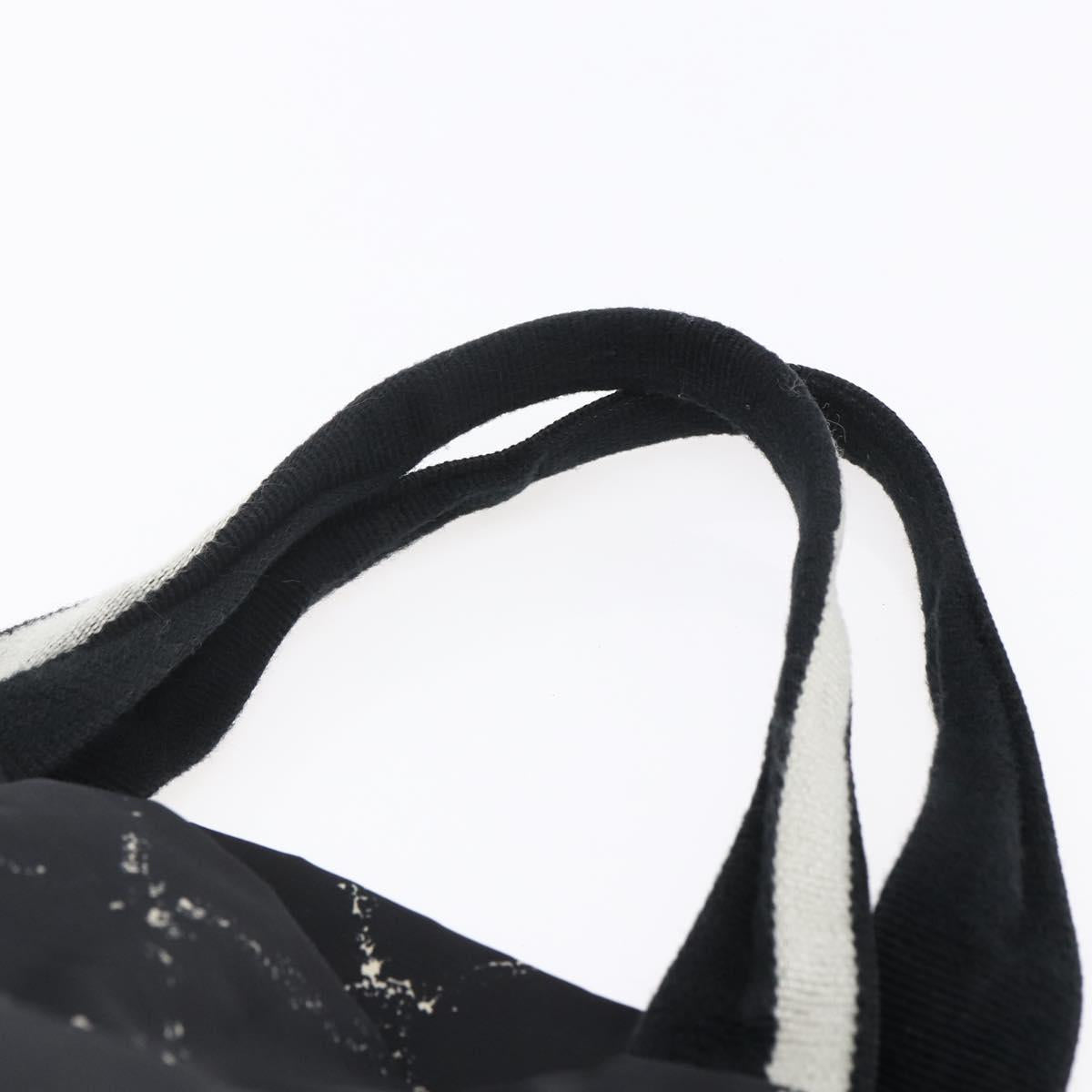 CHANEL New Travel Line Tote Bag Nylon Black Silver CC Auth bs30710