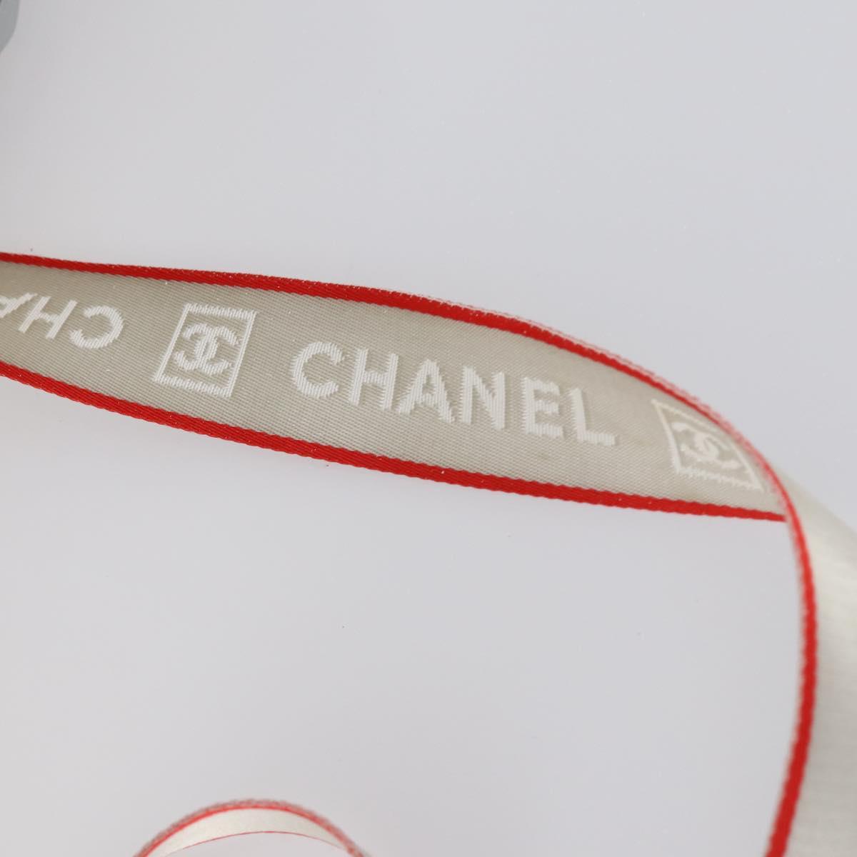 CHANEL Sports Line Shoulder Bag Vinyl White Silver CC Auth bs30721