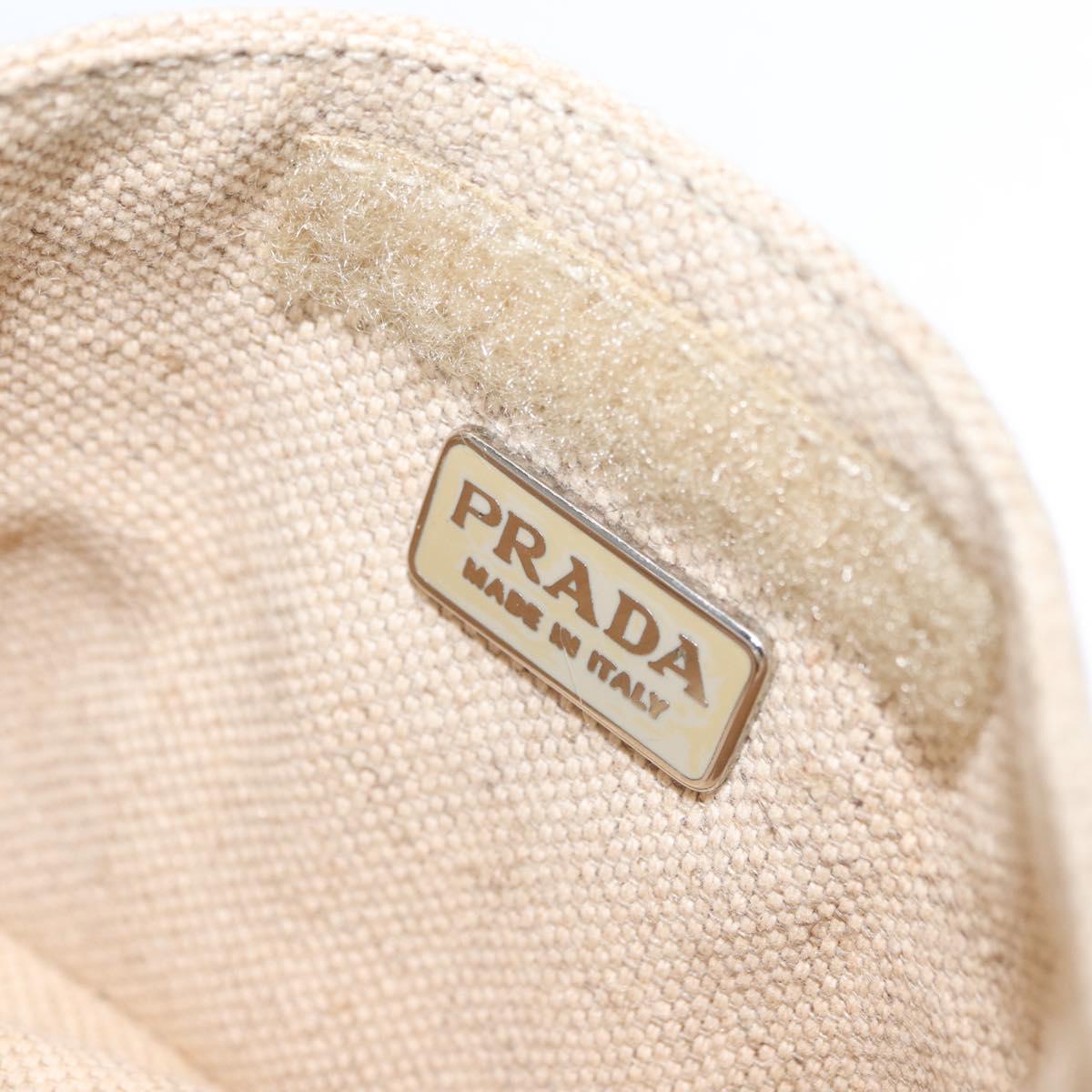 PRADA Hand Bag Vinyl Clear Beige Auth bs30723