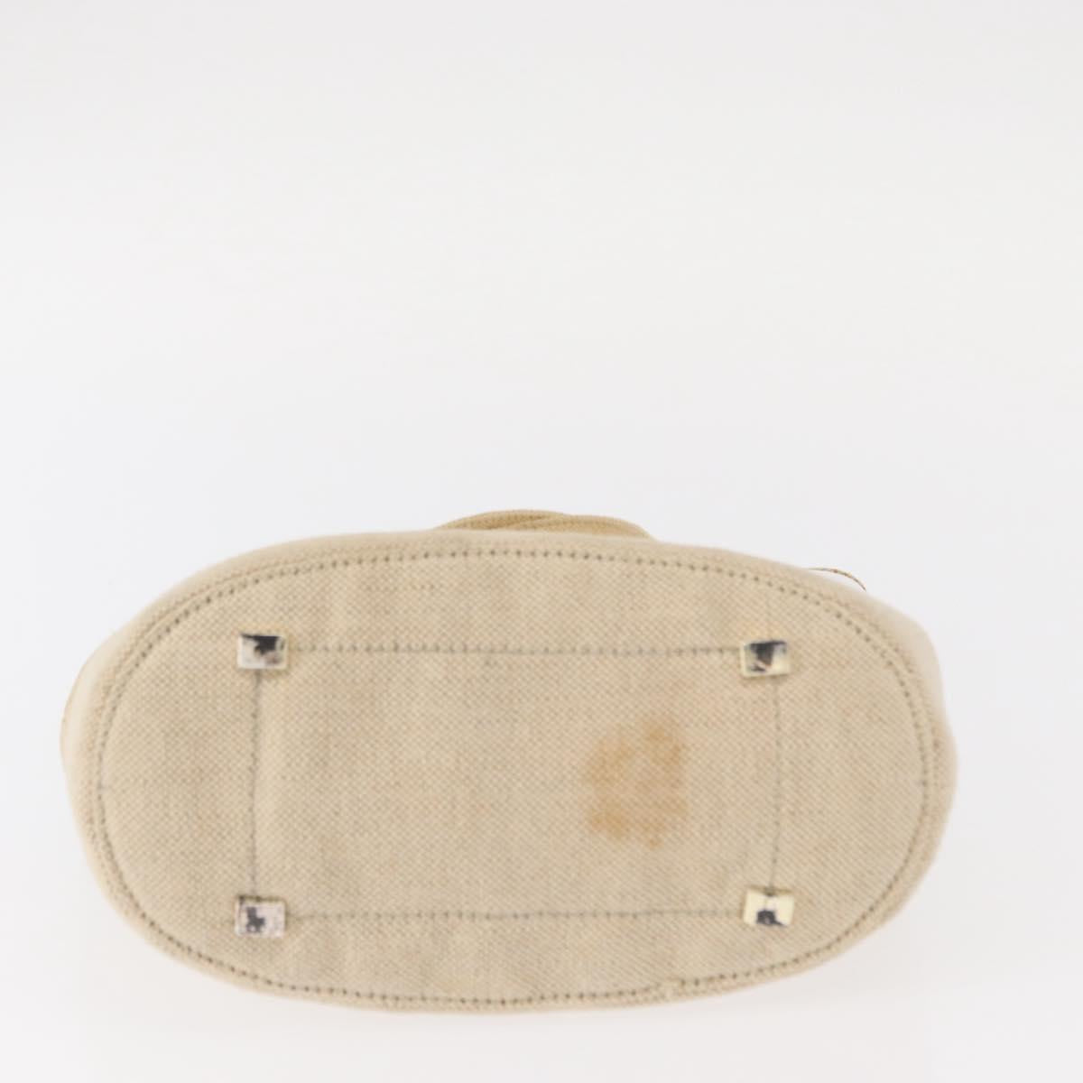 PRADA Hand Bag Vinyl Clear Beige Auth bs30723