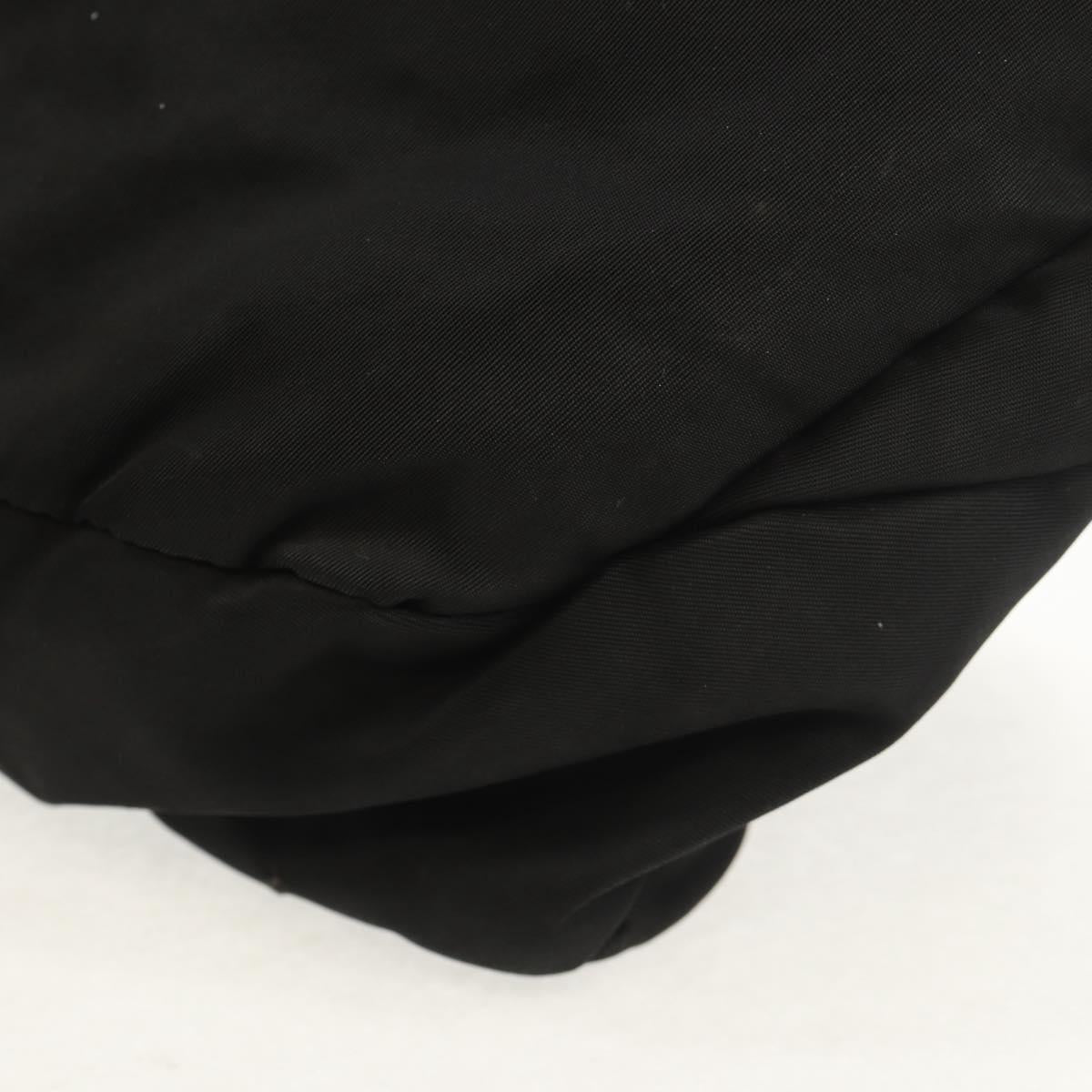 PRADA Shoulder Bag Nylon Black Silver Auth bs30726