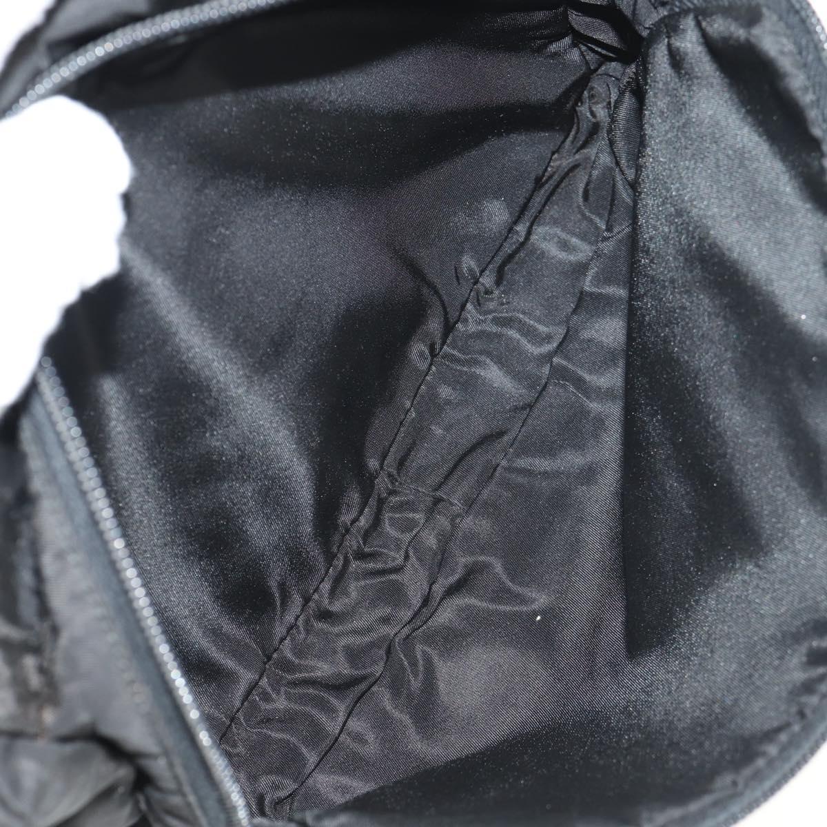 PRADA Shoulder Bag Nylon Black Silver Auth bs30726