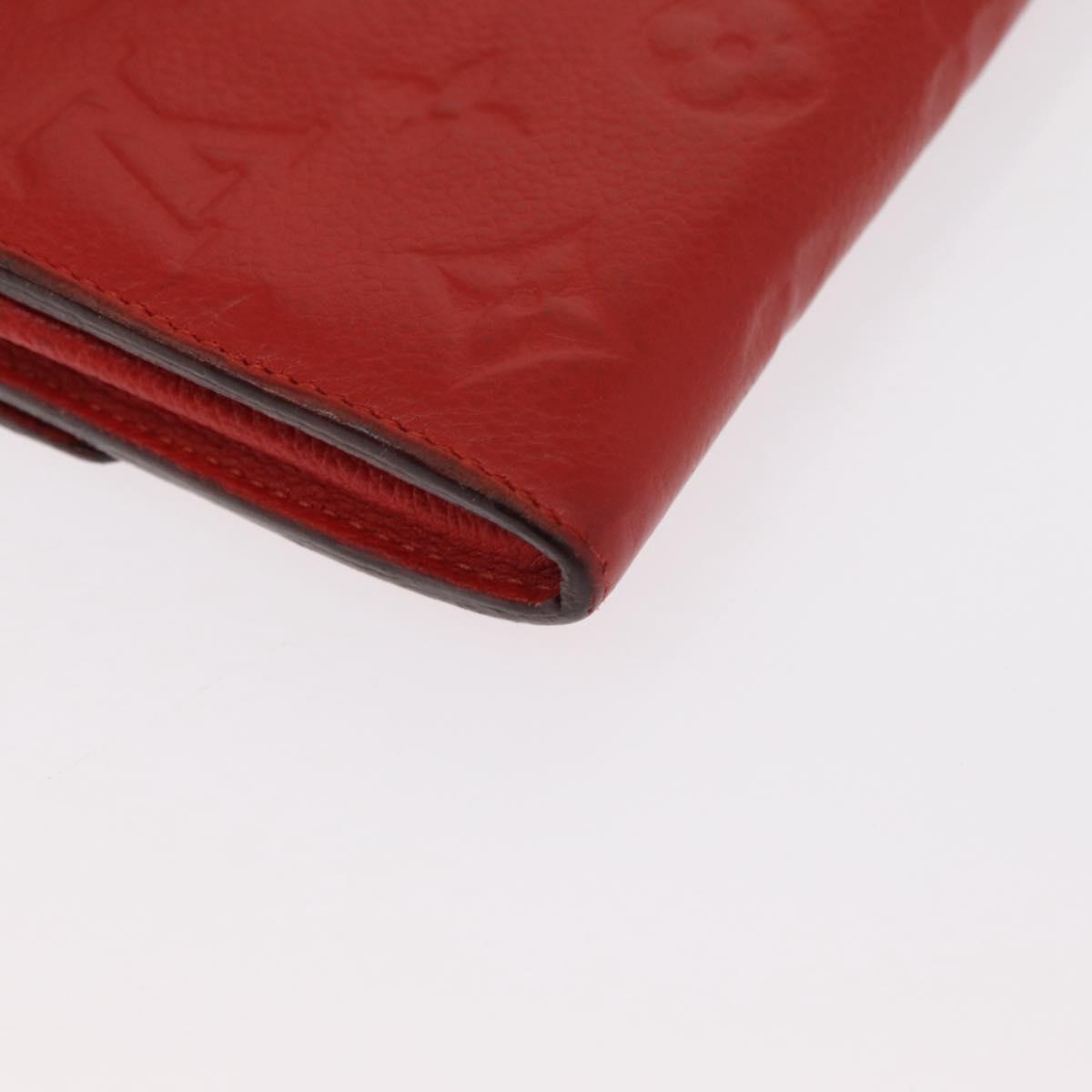 LOUIS VUITTON Empreinte Portefeuille Curies Wallet Orange M60302 Auth bs30737