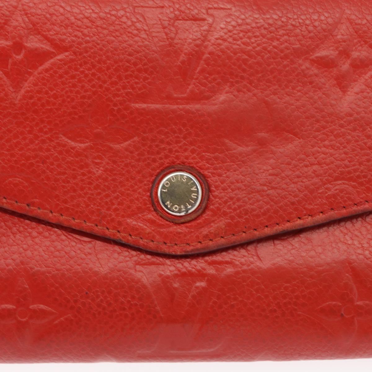 LOUIS VUITTON Empreinte Portefeuille Curies Wallet Orange M60302 Auth bs30737