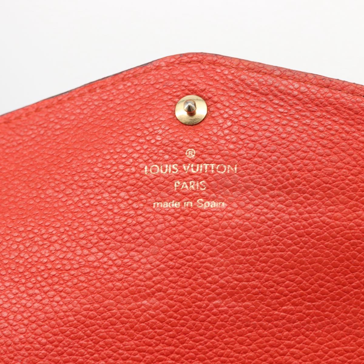 LOUIS VUITTON Empreinte Portefeuille Curies Wallet Orange M60302 Auth bs30737