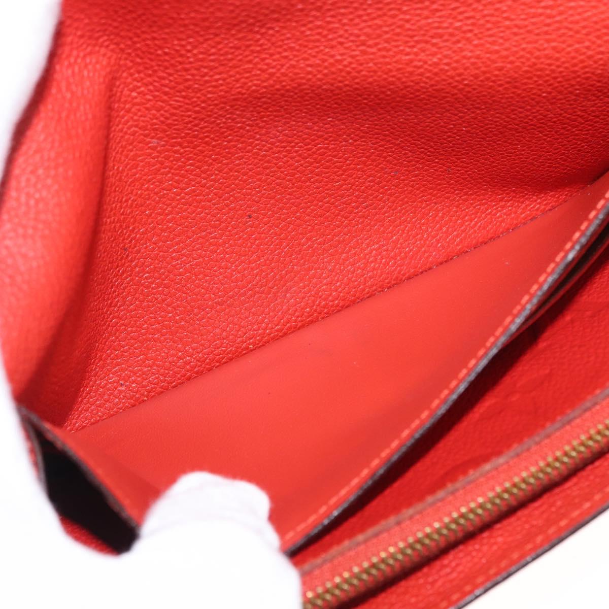 LOUIS VUITTON Empreinte Portefeuille Curies Wallet Orange M60302 Auth bs30737