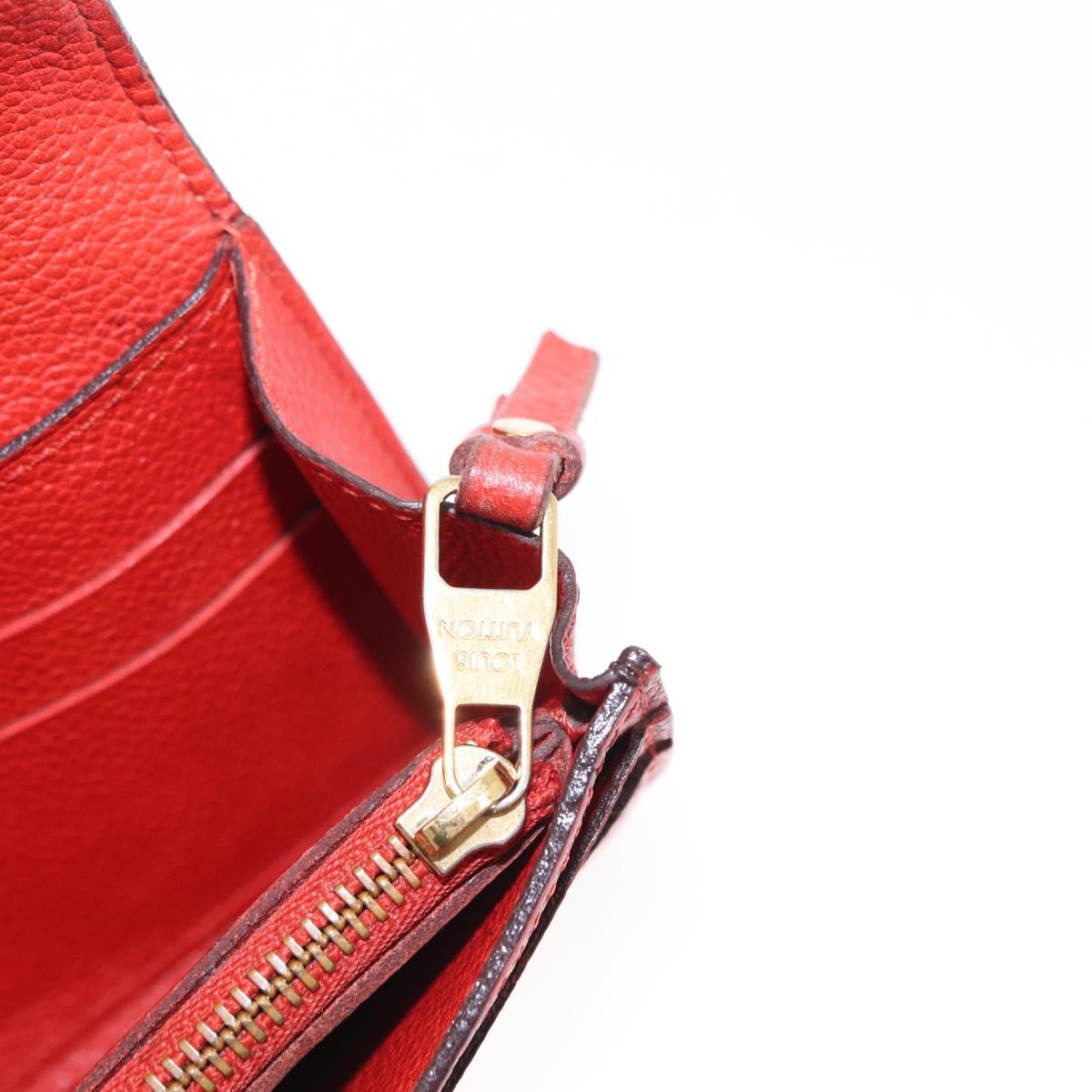 LOUIS VUITTON Empreinte Portefeuille Curies Wallet Orange M60302 Auth bs30737