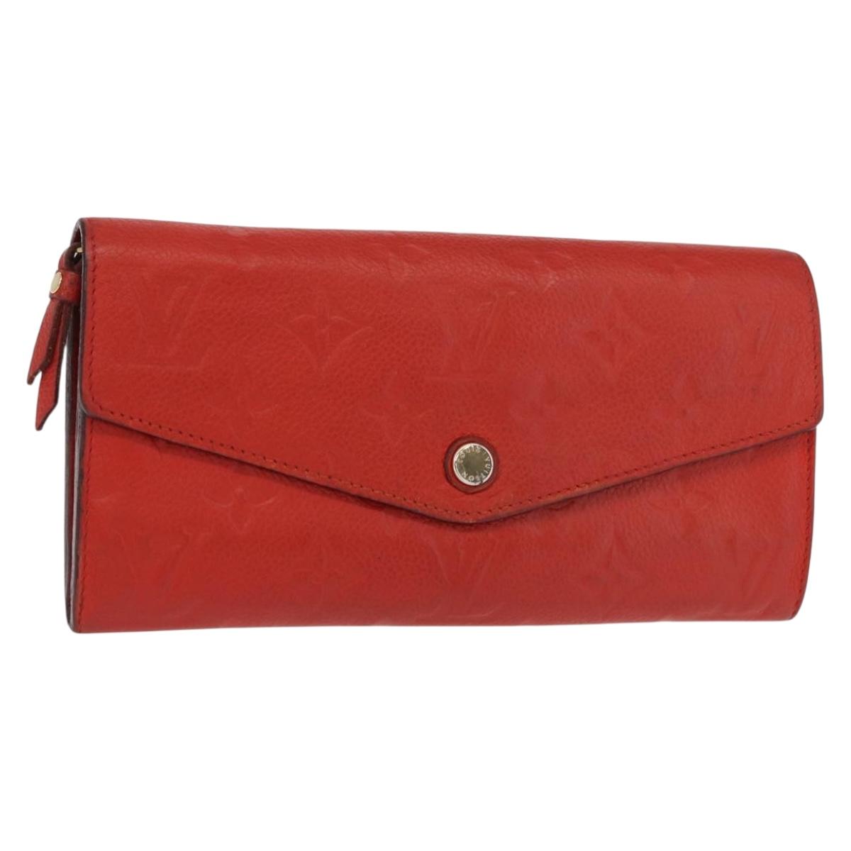 LOUIS VUITTON Empreinte Portefeuille Curies Wallet Orange M60302 Auth bs30737