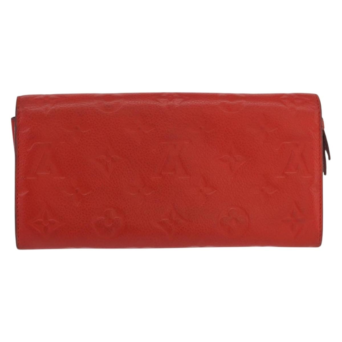 LOUIS VUITTON Empreinte Portefeuille Curies Wallet Orange M60302 Auth bs30737