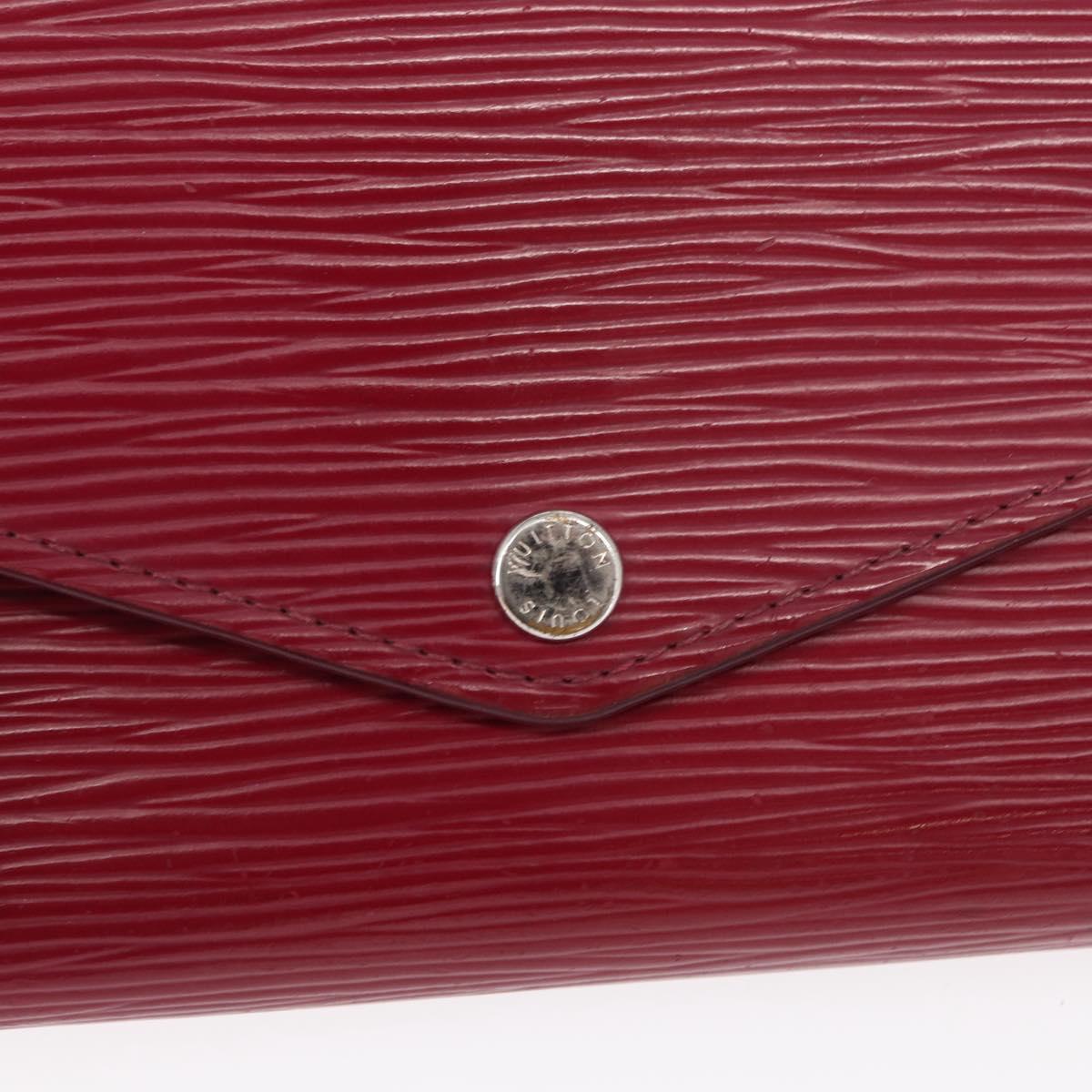 LOUIS VUITTON Epi Portefeuille Sarah Long Wallet Fuchsia M60317 LV Auth bs30738