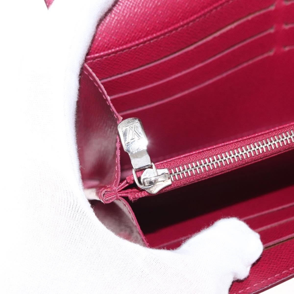 LOUIS VUITTON Epi Portefeuille Sarah Long Wallet Fuchsia M60317 LV Auth bs30738
