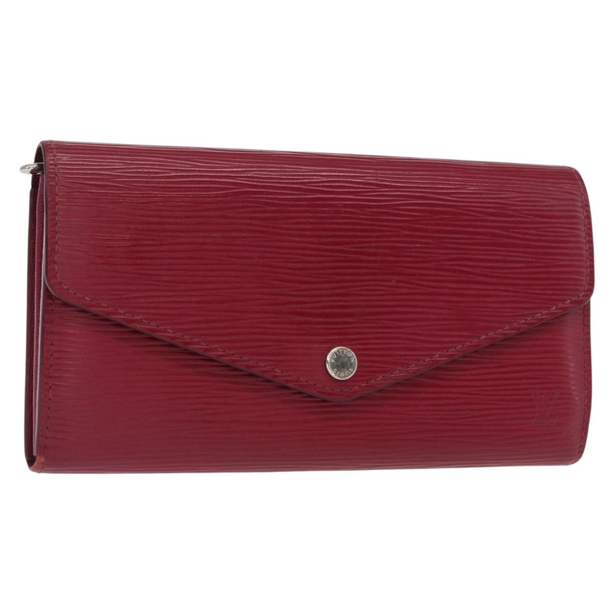 LOUIS VUITTON Epi Portefeuille Sarah Long Wallet Fuchsia M60317 LV Auth bs30738
