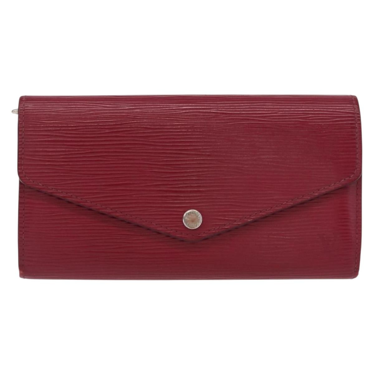 LOUIS VUITTON Epi Portefeuille Sarah Long Wallet Fuchsia M60317 LV Auth bs30738
