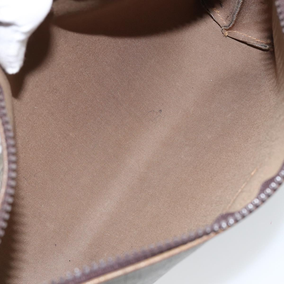 GUCCI GG Plus Supreme Clutch Bag PVC Beige Gold Auth bs30744