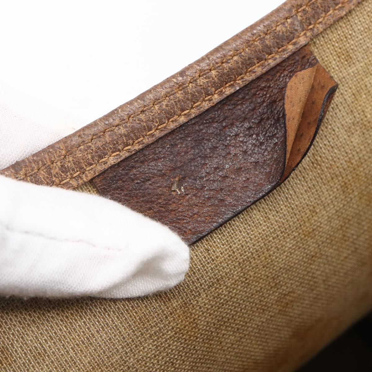 GUCCI GG Supreme Web Sherry Line Tote Bag PVC Beige Gold Auth bs30751