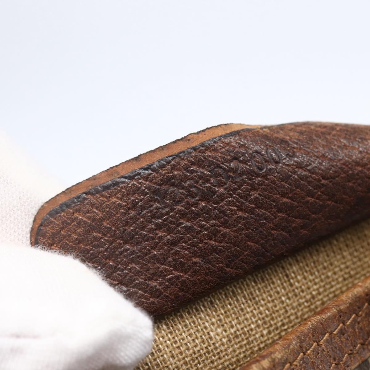 GUCCI GG Supreme Web Sherry Line Tote Bag PVC Beige Gold Auth bs30751