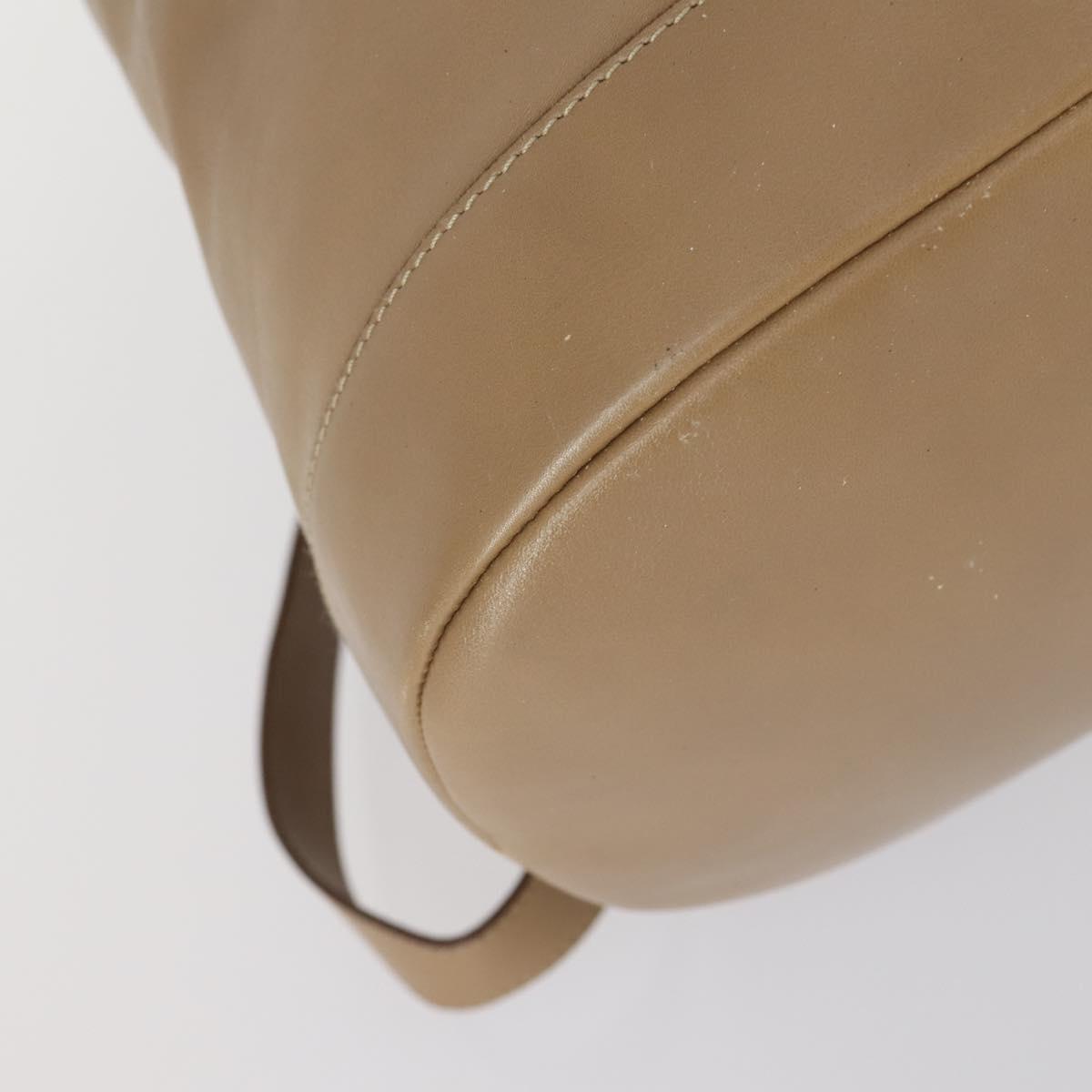 GUCCI Bamboo Backpack Leather Beige Gold 003 2855 0043 0 Auth bs30754