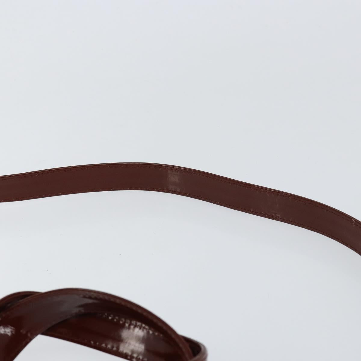 GUCCI Hand Bag Patent leather 2way Brown Gold 000 1013 0504 Auth bs30757