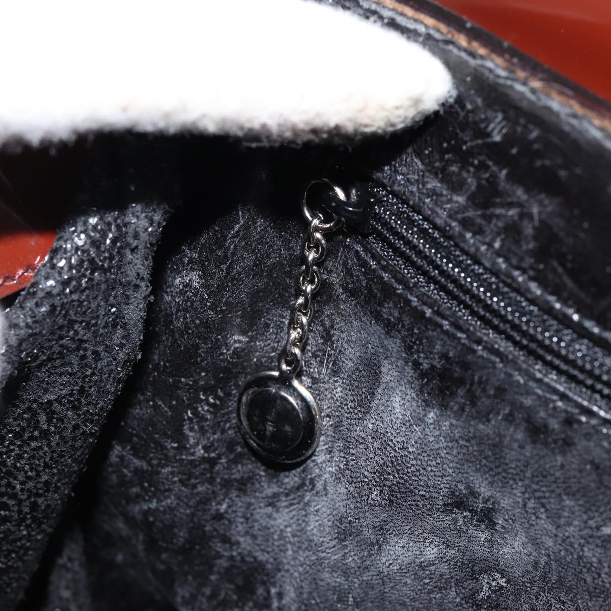 GUCCI Hand Bag Patent leather 2way Brown Gold 000 1013 0504 Auth bs30757