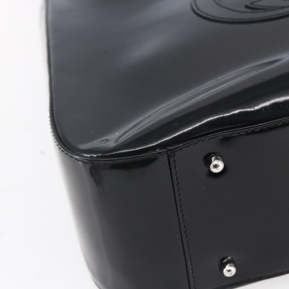 GUCCI Soho Hand Bag Patent leather Black 000 1013 0504 Auth bs30758