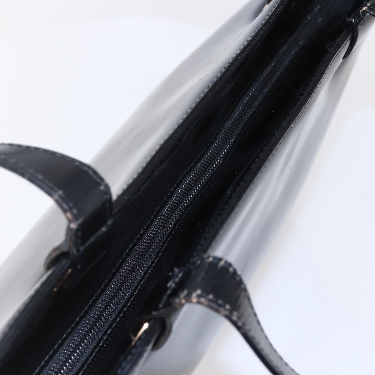 GUCCI Shoulder Bag Patent leather Black Gold 002 2058 0480 0 Auth bs30759