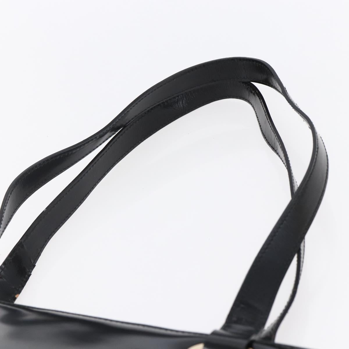 GUCCI Shoulder Bag Patent leather Black Gold 002 2058 0480 0 Auth bs30759