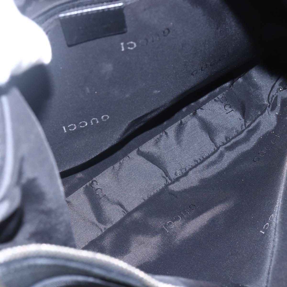 GUCCI Shoulder Bag Nylon Black Silver 001 3341 Auth bs30761