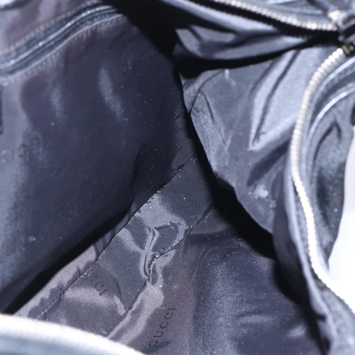 GUCCI Shoulder Bag Nylon Black Silver 001 3341 Auth bs30761