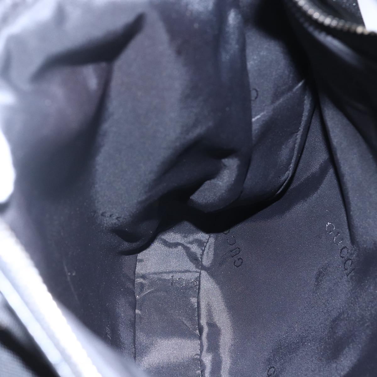 GUCCI Shoulder Bag Nylon Black Silver 001 3341 Auth bs30761