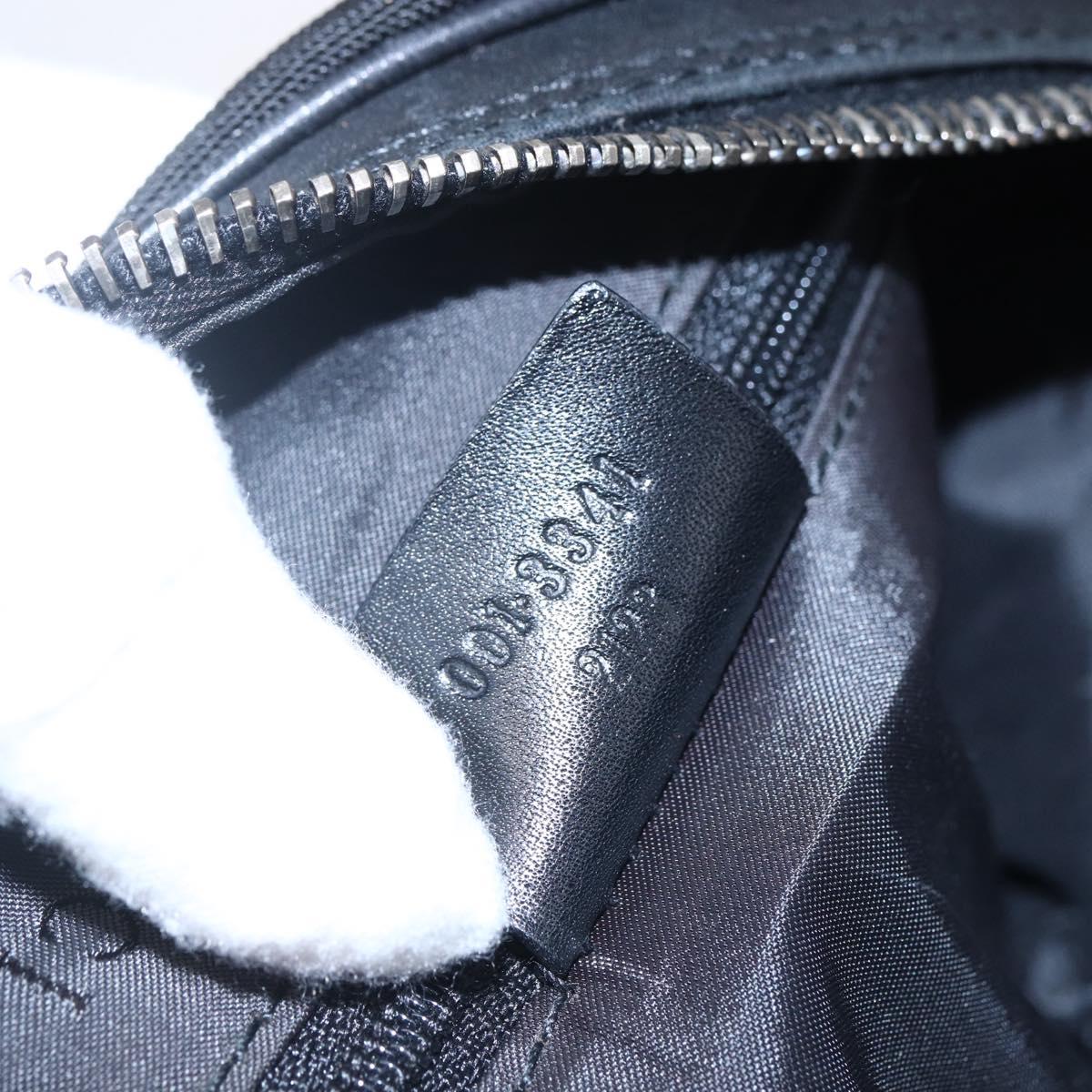 GUCCI Shoulder Bag Nylon Black Silver 001 3341 Auth bs30761