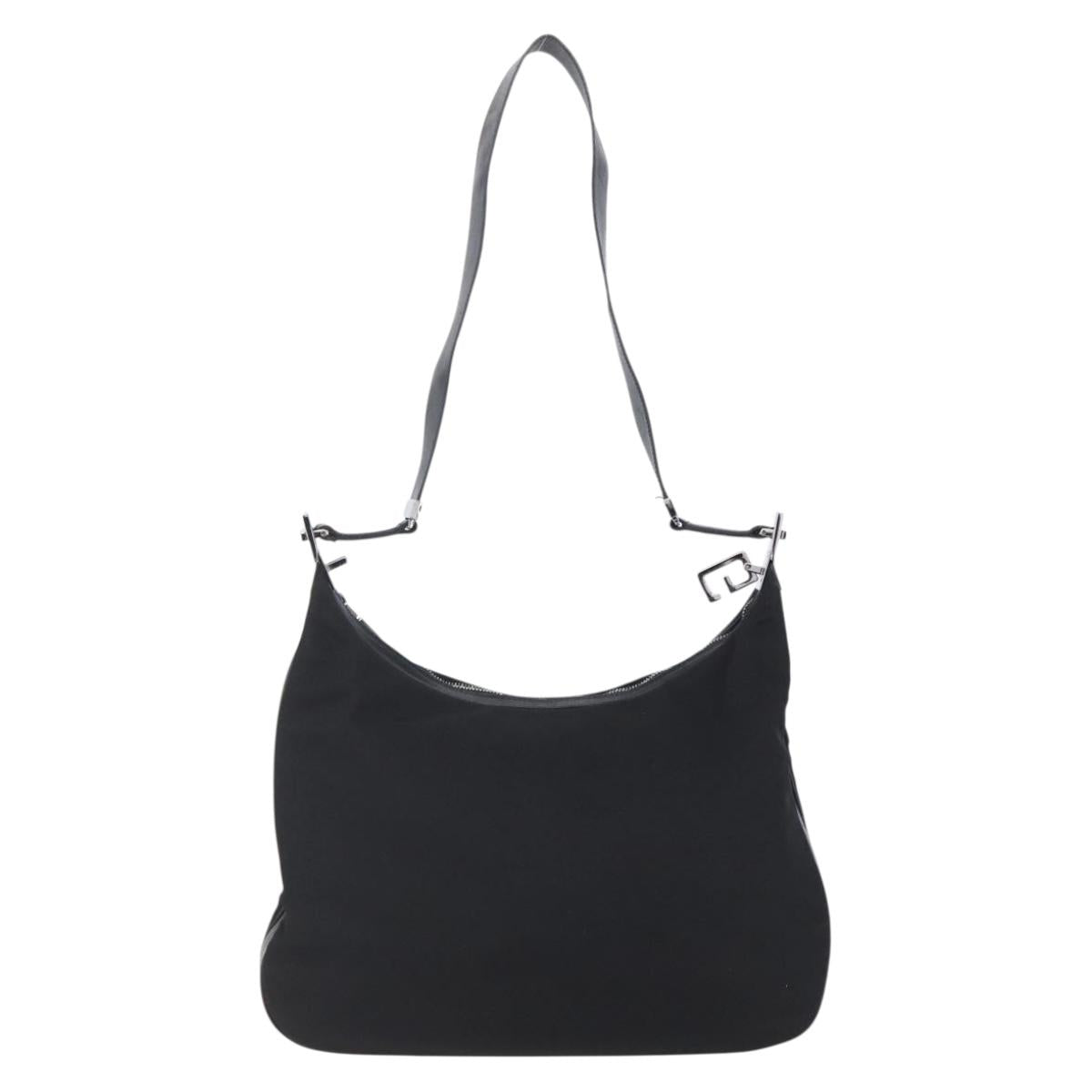 GUCCI Shoulder Bag Nylon Black Silver 001 3341 Auth bs30761